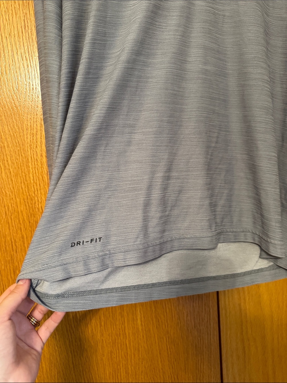 Nike Light Gray Quarter-Zip Athletic Pullover - Picture 2 of 5
